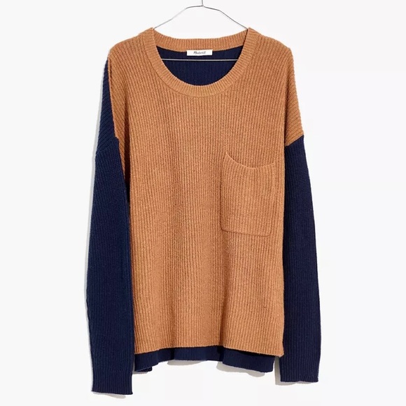 Madewell Pocket Pullover Sweater in Colorblock - Picture 3 of 7